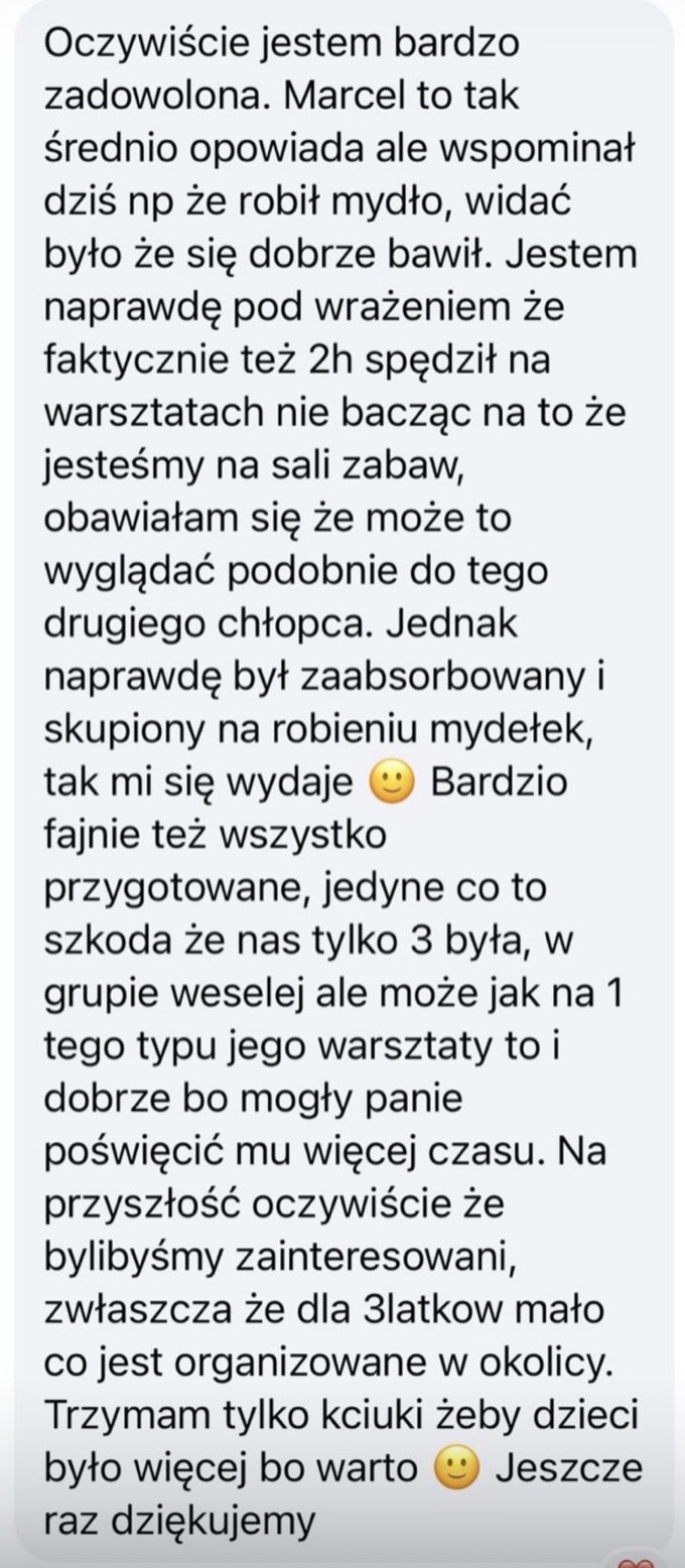 Opinia rodzica — mama Marcela