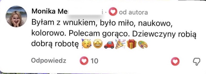Opinia z Facebooka — Monika